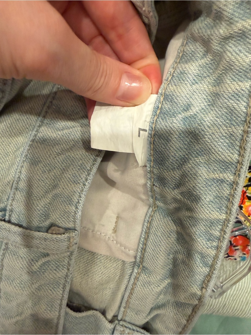 Asymmetrical Jean Skort (Sample piece from Free People/Anthropologie factory) - Picture 6 of 7